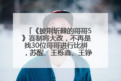 《披荆斩棘的哥哥5》赛制将大改，不再是找30位哥哥进行比拼，苏醒、王栎鑫、王铮亮、张远等多名男团选手被曝将参加