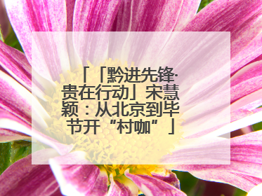 「黔进先锋·贵在行动」宋慧颖：从北京到毕节开“村咖”