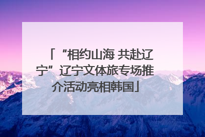 “相约山海 共赴辽宁”辽宁文体旅专场推介活动亮相韩国
