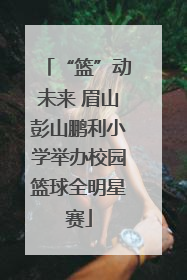 “篮”动未来 眉山彭山鹏利小学举办校园篮球全明星赛