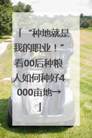 “种地就是我的职业！”看00后种粮人如何种好4000亩地→