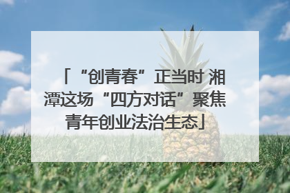 “创青春”正当时 湘潭这场“四方对话”聚焦青年创业法治生态