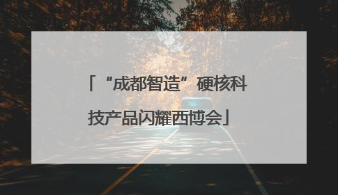 “成都智造”硬核科技产品闪耀西博会