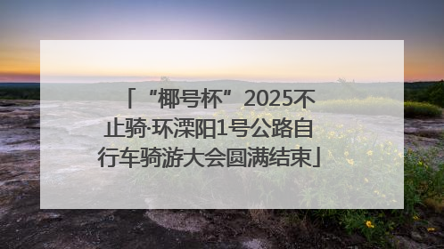 “椰号杯”2025不止骑·环溧阳1号公路自行车骑游大会圆满结束