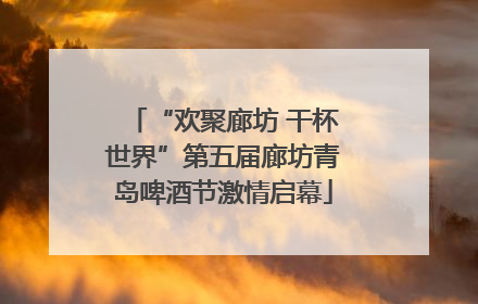 “欢聚廊坊 干杯世界”第五届廊坊青岛啤酒节激情启幕