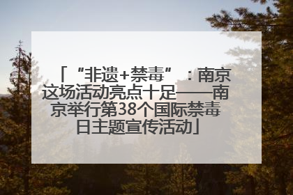 “非遗+禁毒”：南京这场活动亮点十足——南京举行第38个国际禁毒日主题宣传活动