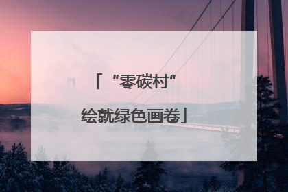 “零碳村” 绘就绿色画卷