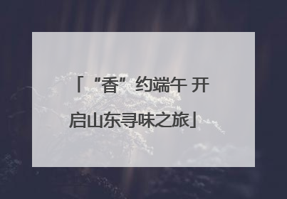 “香”约端午 开启山东寻味之旅
