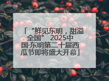 “鲜见东明，甜溢全国” 2025中国·东明第二十届西瓜节即将盛大开幕