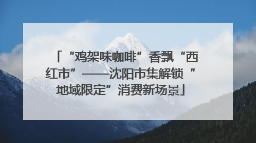 “鸡架味咖啡”香飘“西红市”——沈阳市集解锁“地域限定”消费新场景