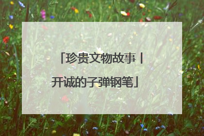 珍贵文物故事丨开诚的子弹钢笔