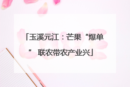 玉溪元江：芒果“爆单” 联农带农产业兴