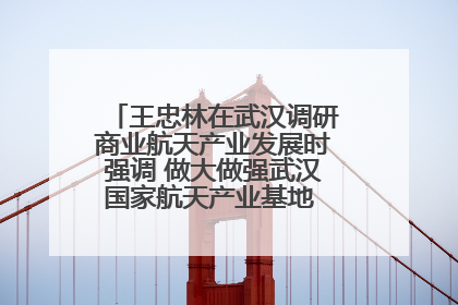 王忠林在武汉调研商业航天产业发展时强调 做大做强武汉国家航天产业基地 打造具有全国影响力的“中国星谷”