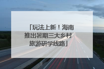 玩法上新！海南推出暑期三大乡村旅游研学线路