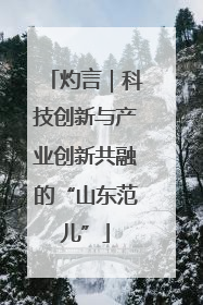 灼言｜科技创新与产业创新共融的“山东范儿”