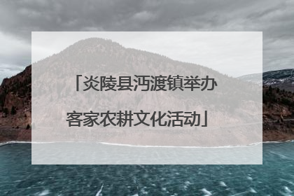 炎陵县沔渡镇举办客家农耕文化活动