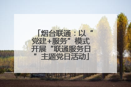 烟台联通：以“党建+服务”模式开展“联通服务日”主题党日活动