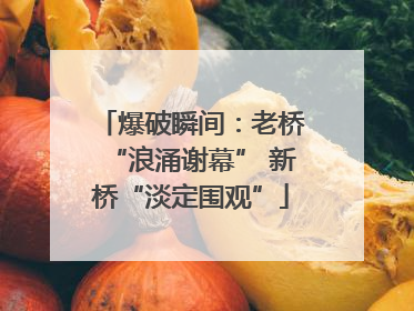 爆破瞬间：老桥“浪涌谢幕” 新桥“淡定围观”