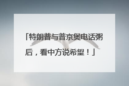 特朗普与普京煲电话粥后，看中方说希望！