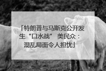 特朗普与马斯克公开发生“口水战” 美民众：混乱局面令人担忧