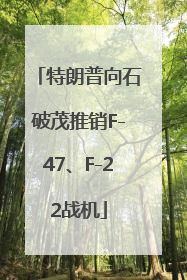 特朗普向石破茂推销F-47、F-22战机