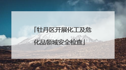 牡丹区开展化工及危化品领域安全检查