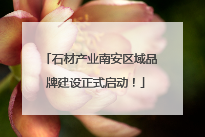 石材产业南安区域品牌建设正式启动！
