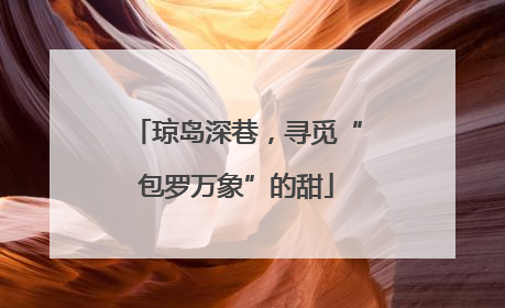 琼岛深巷，寻觅“包罗万象”的甜