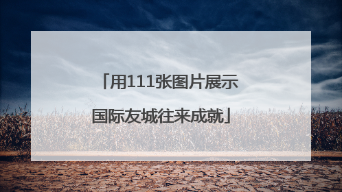 用111张图片展示国际友城往来成就