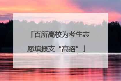 百所高校为考生志愿填报支“高招”