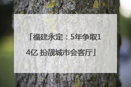福建永定：5年争取14亿 扮靓城市会客厅