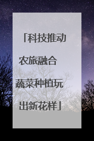 科技推动农旅融合 蔬菜种植玩出新花样