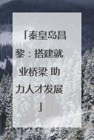 秦皇岛昌黎：搭建就业桥梁 助力人才发展