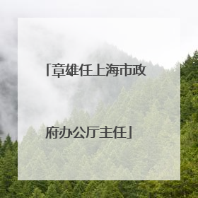 章雄任上海市政府办公厅主任