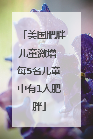 美国肥胖儿童激增 每5名儿童中有1人肥胖