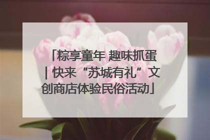 粽享童年 趣味抓蛋｜快来“苏城有礼”文创商店体验民俗活动