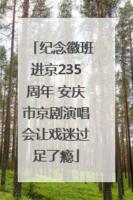 纪念徽班进京235周年 安庆市京剧演唱会让戏迷过足了瘾