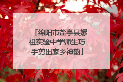 绵阳市盐亭县嫘祖实验中学师生巧手剪出家乡神韵