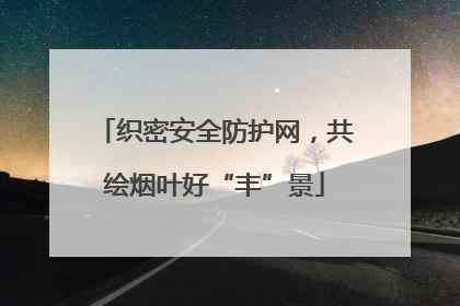 织密安全防护网，共绘烟叶好“丰”景