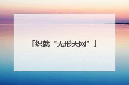 织就“无形天网”