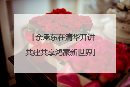 余承东在清华开讲 共建共享鸿蒙新世界