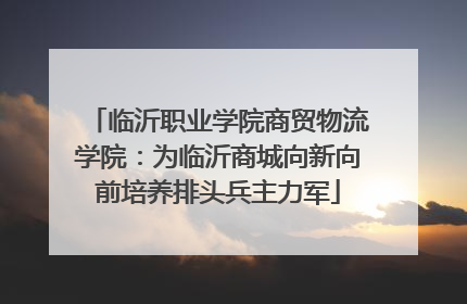 临沂职业学院商贸物流学院：为临沂商城向新向前培养排头兵主力军