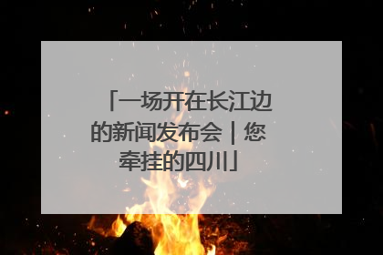 一场开在长江边的新闻发布会｜您牵挂的四川