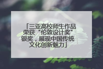 三亚高校师生作品荣获“伦敦设计奖”银奖，展现中国传统文化创新魅力