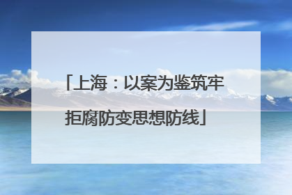 上海：以案为鉴筑牢拒腐防变思想防线
