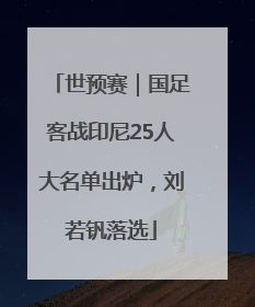 世预赛｜国足客战印尼25人大名单出炉，刘若钒落选