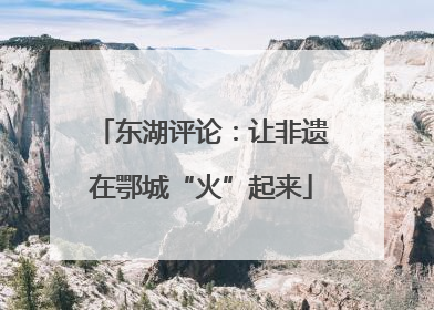 东湖评论：让非遗在鄂城“火”起来