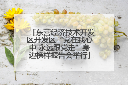 东营经济技术开发区开发区“党在我心中 永远跟党走”身边榜样报告会举行