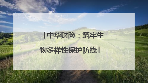 中华财险：筑牢生物多样性保护防线