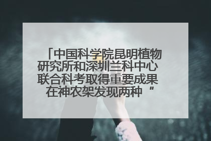 中国科学院昆明植物研究所和深圳兰科中心联合科考取得重要成果 在神农架发现两种“国保”级兰花